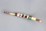 Limited Edition Grey Lynx Fur Bone Blow Pipe - Image 2